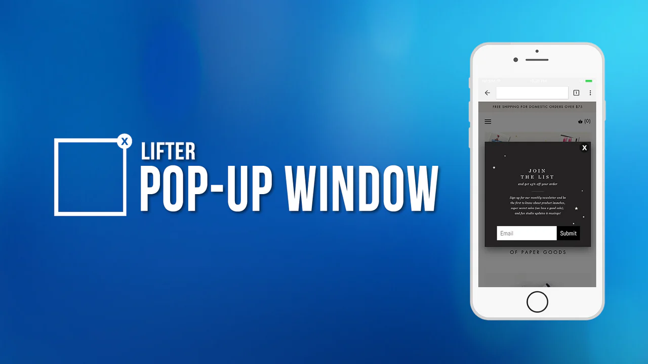 Pop-Up Window fremhævet billede