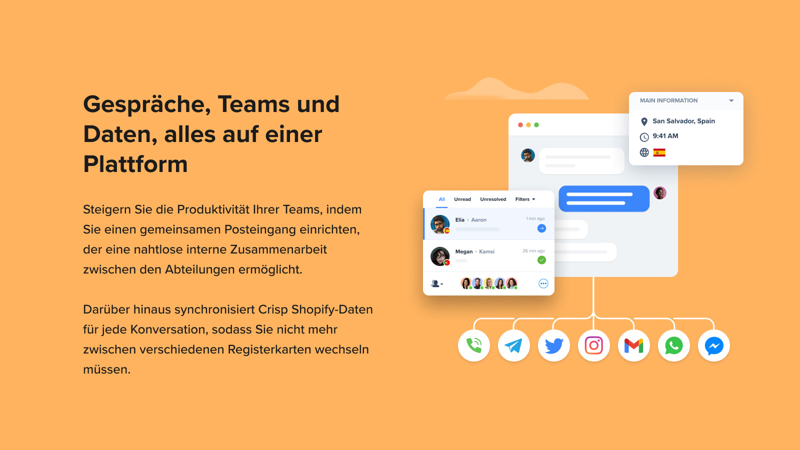 Chatbot für Omnichannel-Erlebnisse - Crisp