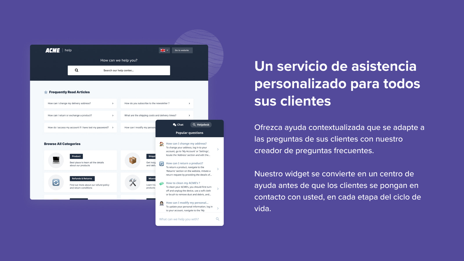 Centro de ayuda y FAQ para tiendas online - Crisp