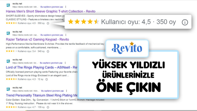 Yüksek yıldızlı ürünlerinizle öne çıkın