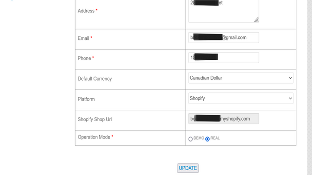 Update Your Details Page