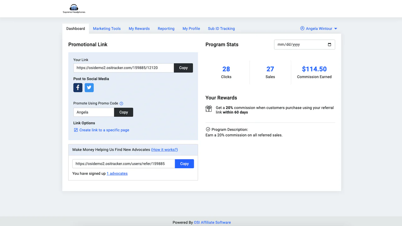 Affiliate-Dashboard