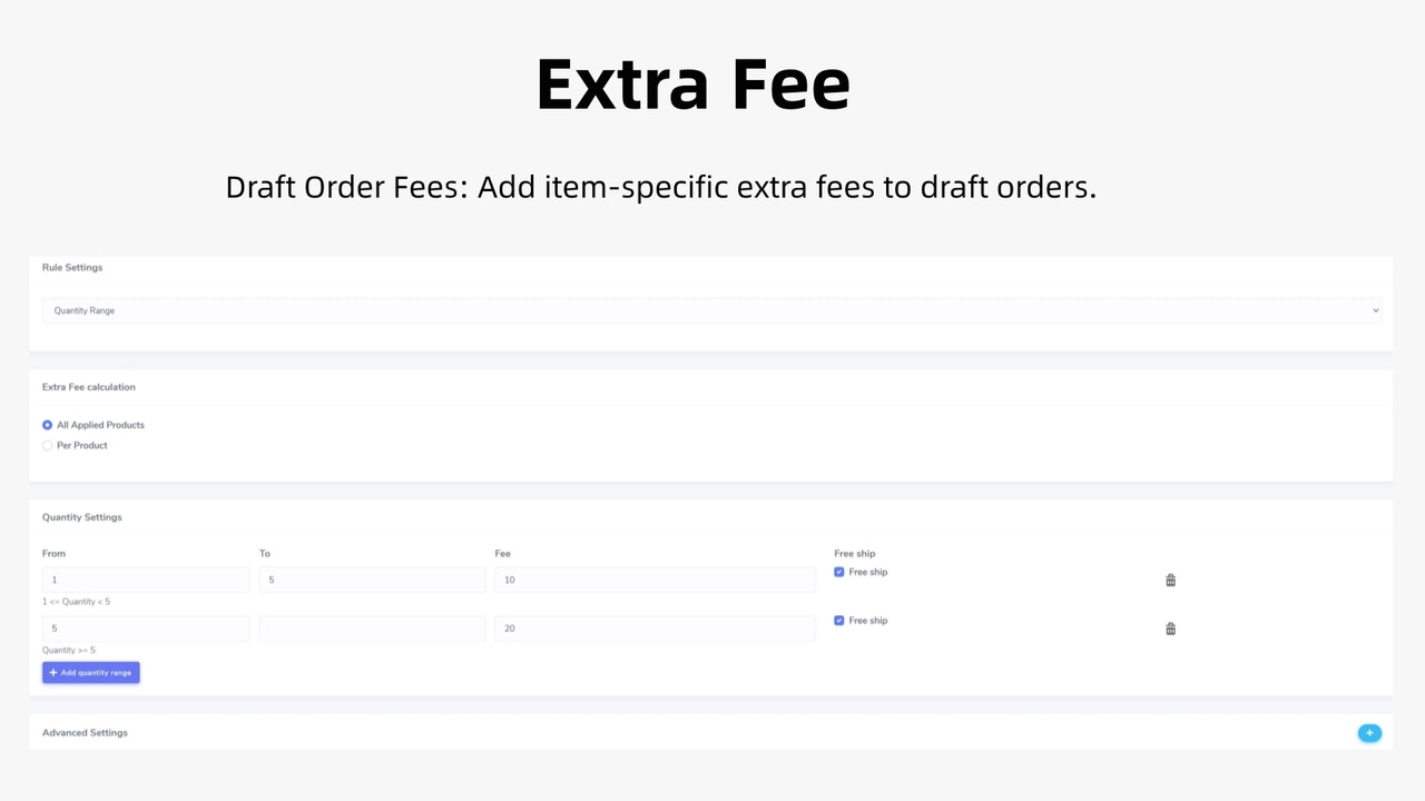 Extra Fee