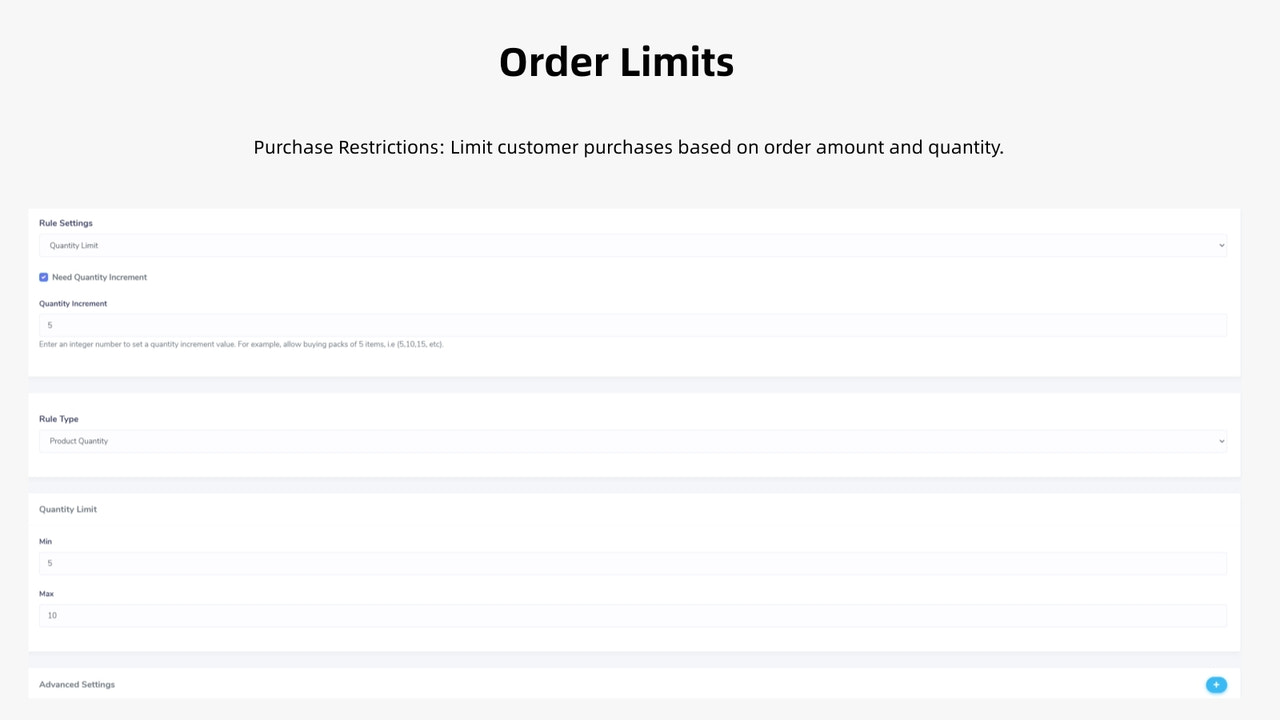 Order Limits