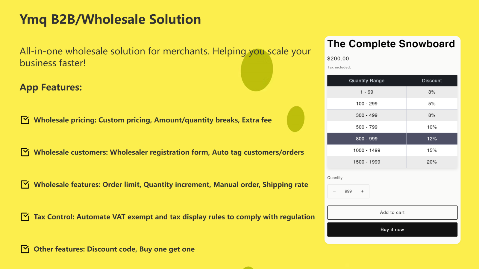 Ymq B2B & Wholesale Solution Screenshot