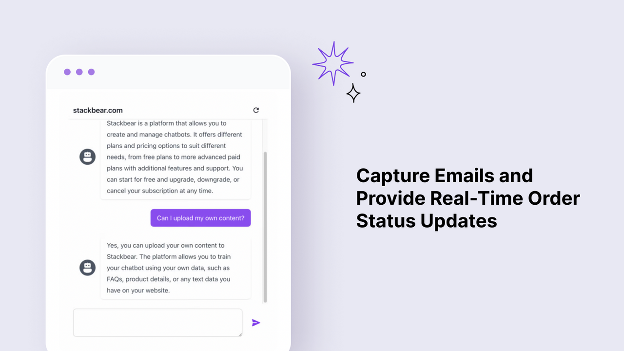 Capture Emails and Provide Real-Time Order Status Updates