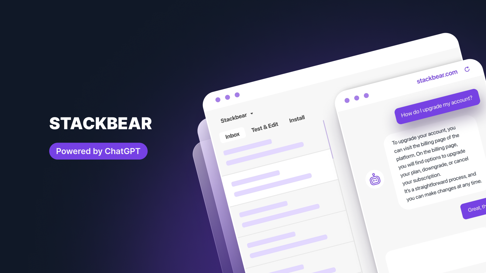 Stackbear ‑ AI Chatbot Screenshot