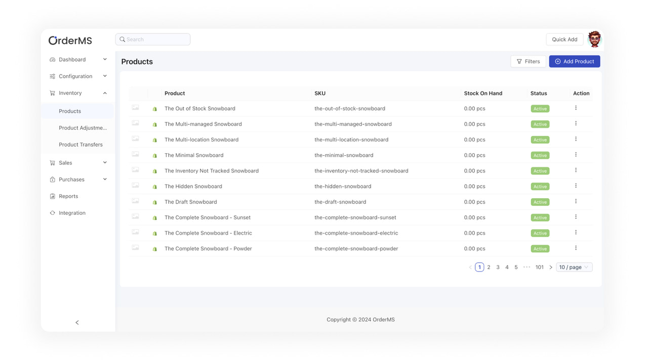 Inventory Management - Accurate stock control with OrderMS