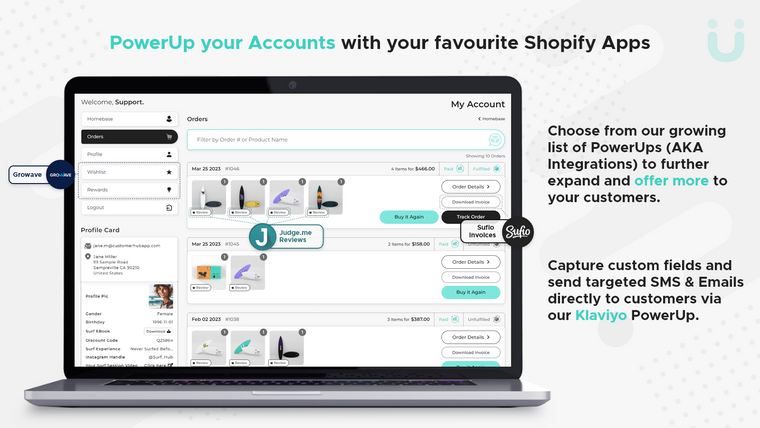 Customer Accounts Hub Screenshot