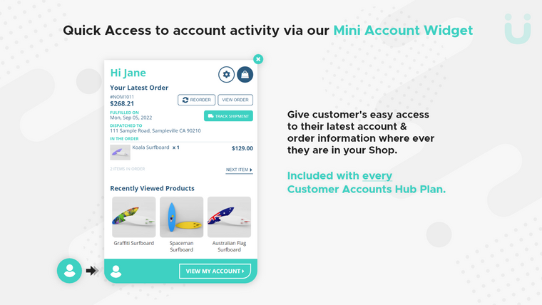 Customer Accounts Hub Screenshot