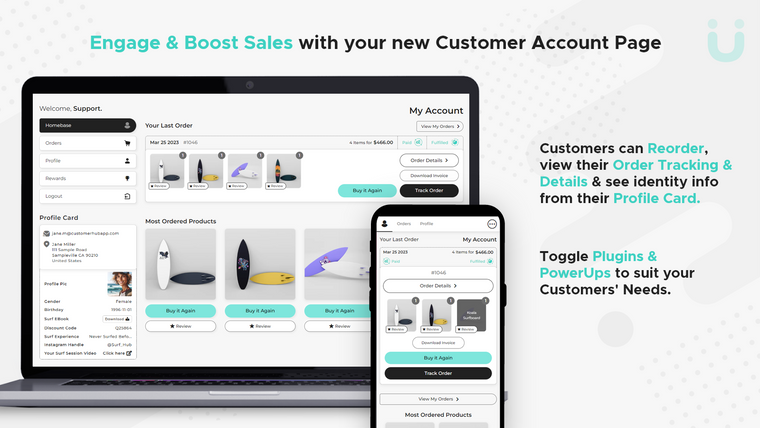 Customer Accounts Hub Screenshot