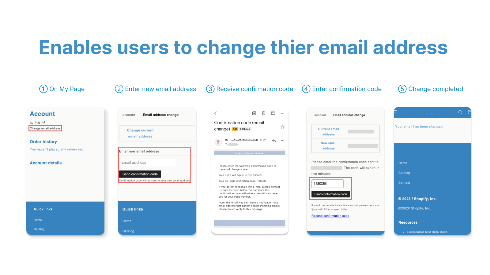 Ninja apps: email change Screenshot