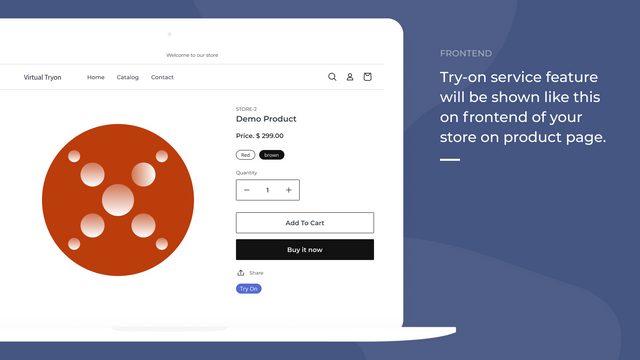 Frontend product page