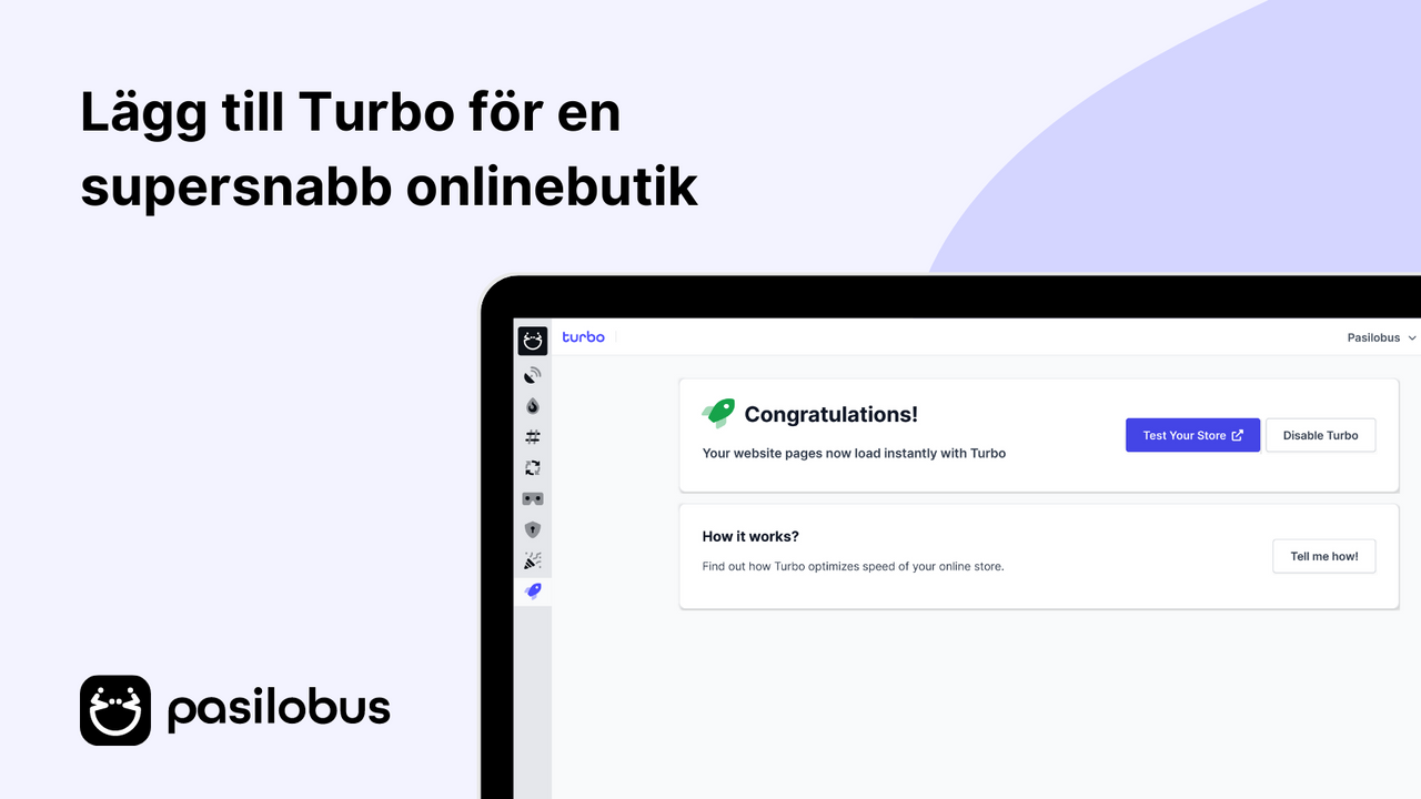Lägg till Turbo för en supersnabb onlinebutik