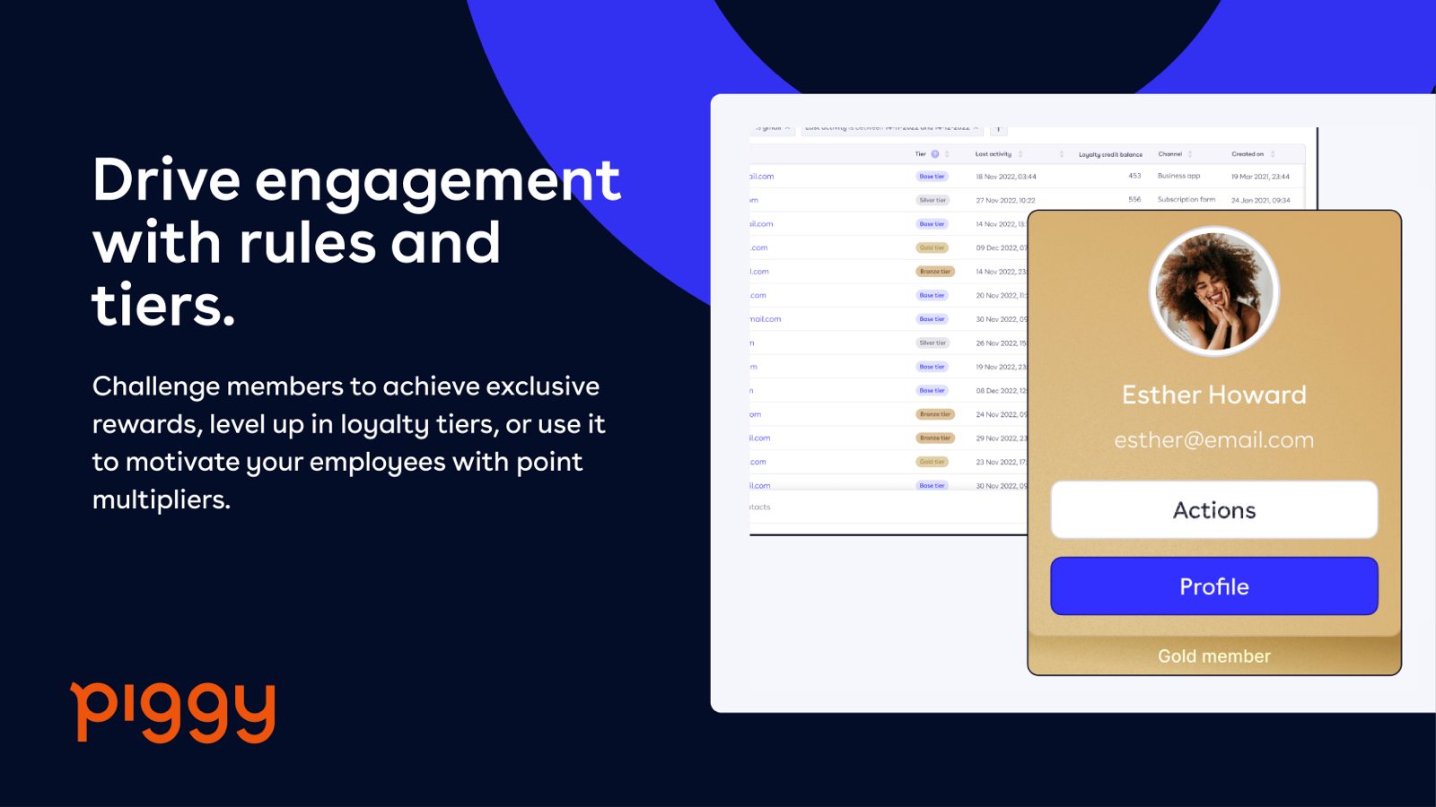 Drive engagement with rules and tiers