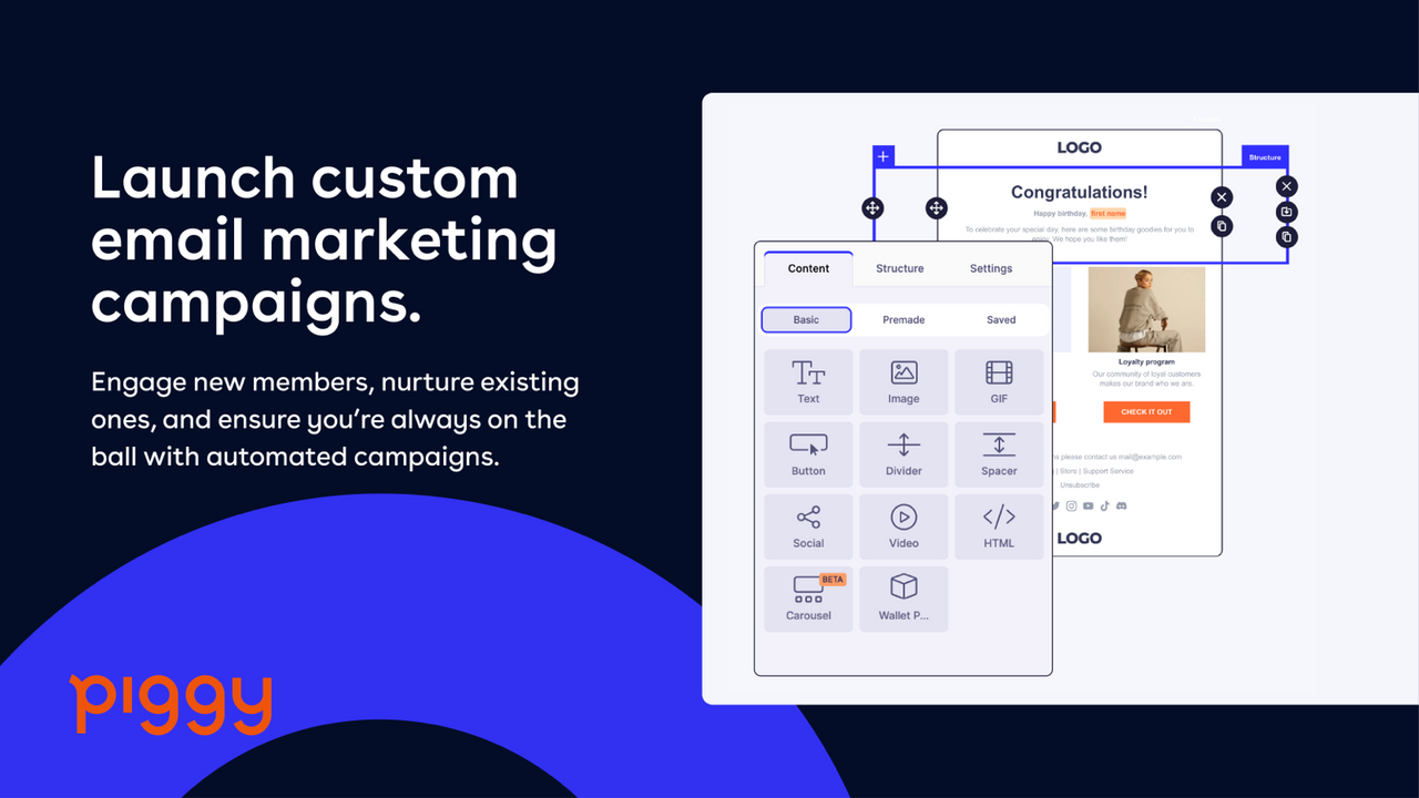 Launch custom email marketing campaigns 