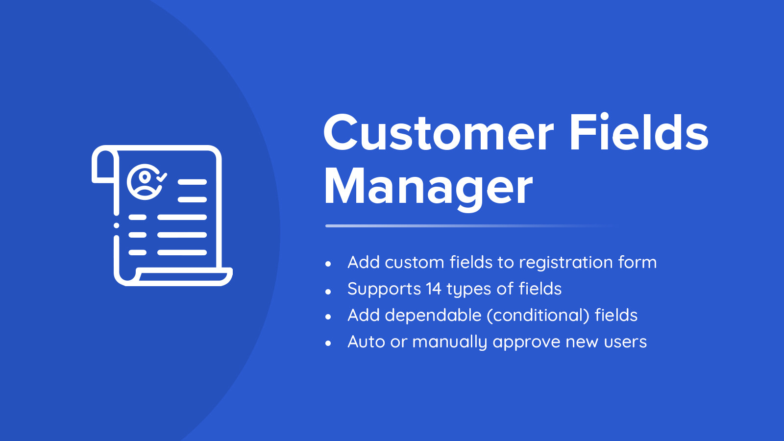 Registration customer fields