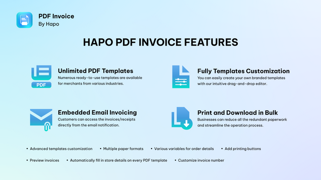 De belangrijkste functies van HAPO PDF Invoice 