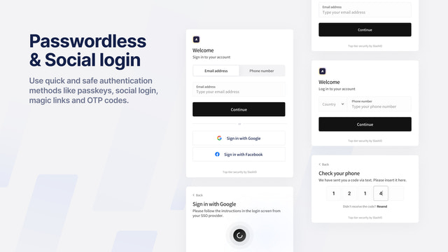 Passwordless & social login