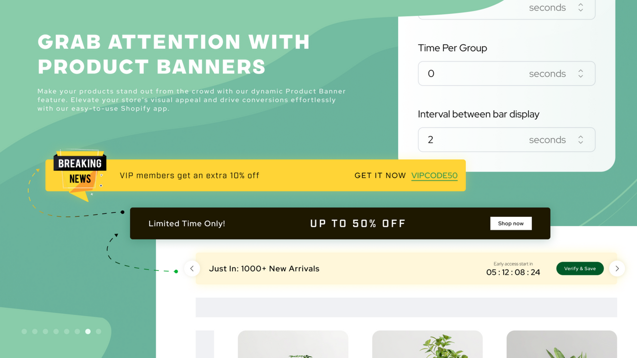 grab attention with product banners
