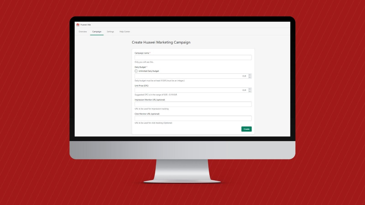 Huawei Ads Campaign Creation