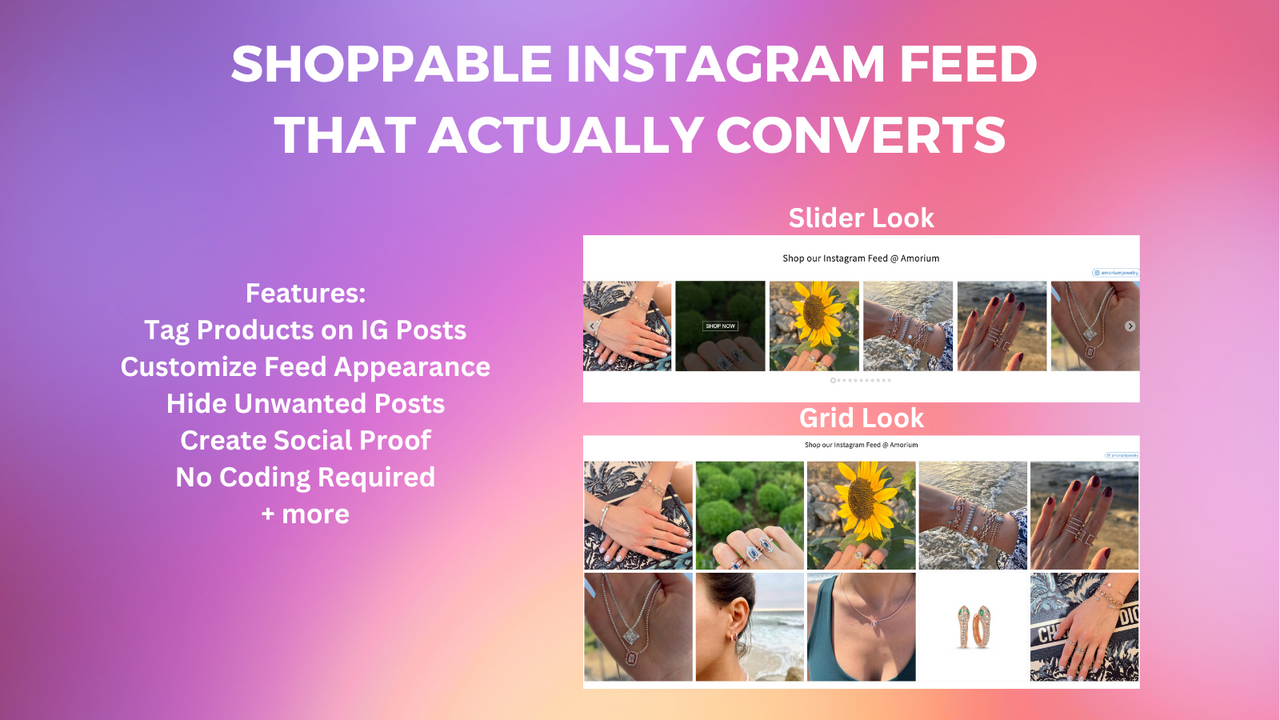 Vis din Instagram profil på din butiksfront, konverteringer