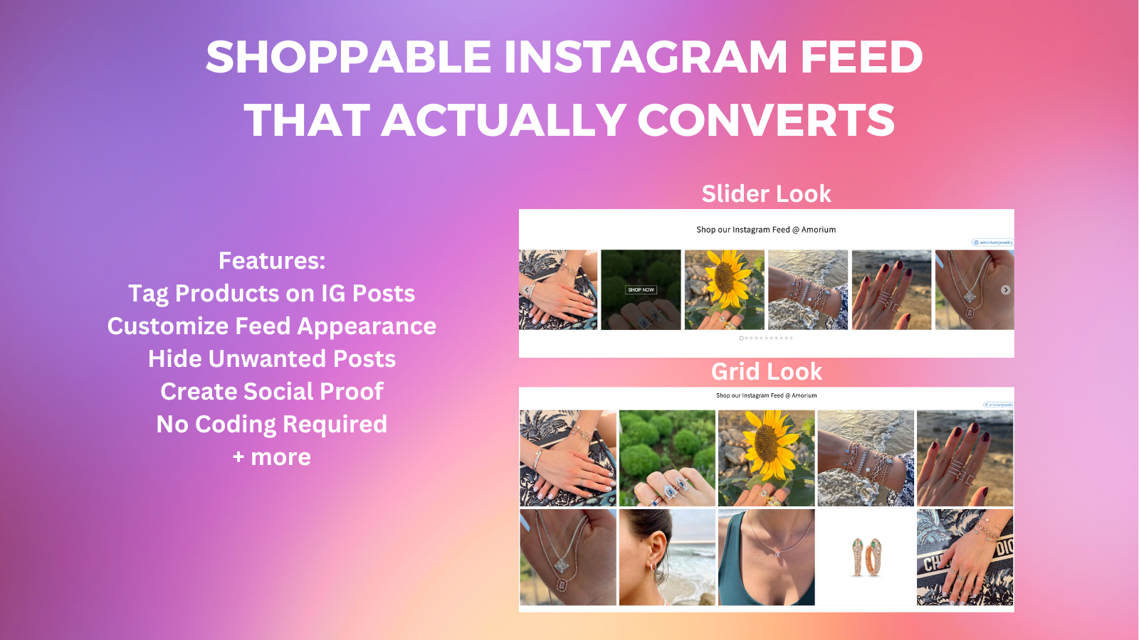 Affichez votre profil Instagram sur votre vitrine, conversions