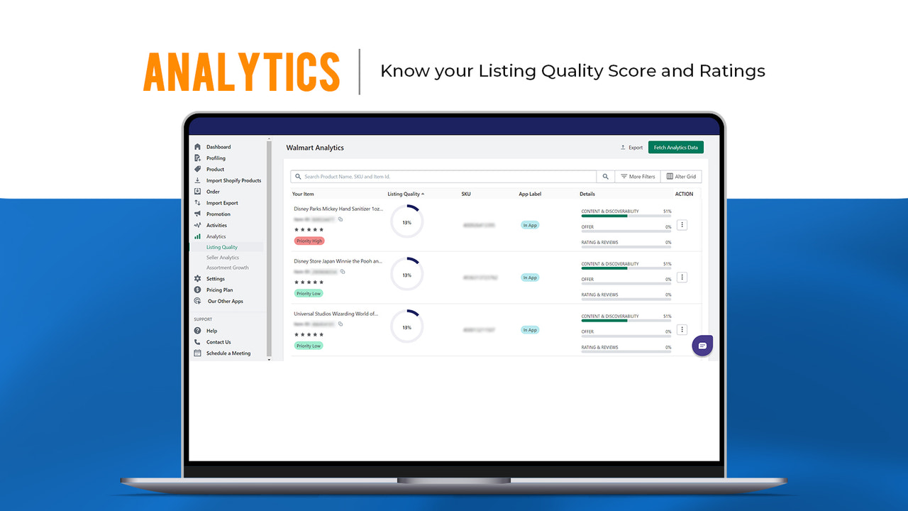 Überprüfen Sie Ihren Listing-Qualitätsscore im Analytics-Bereich