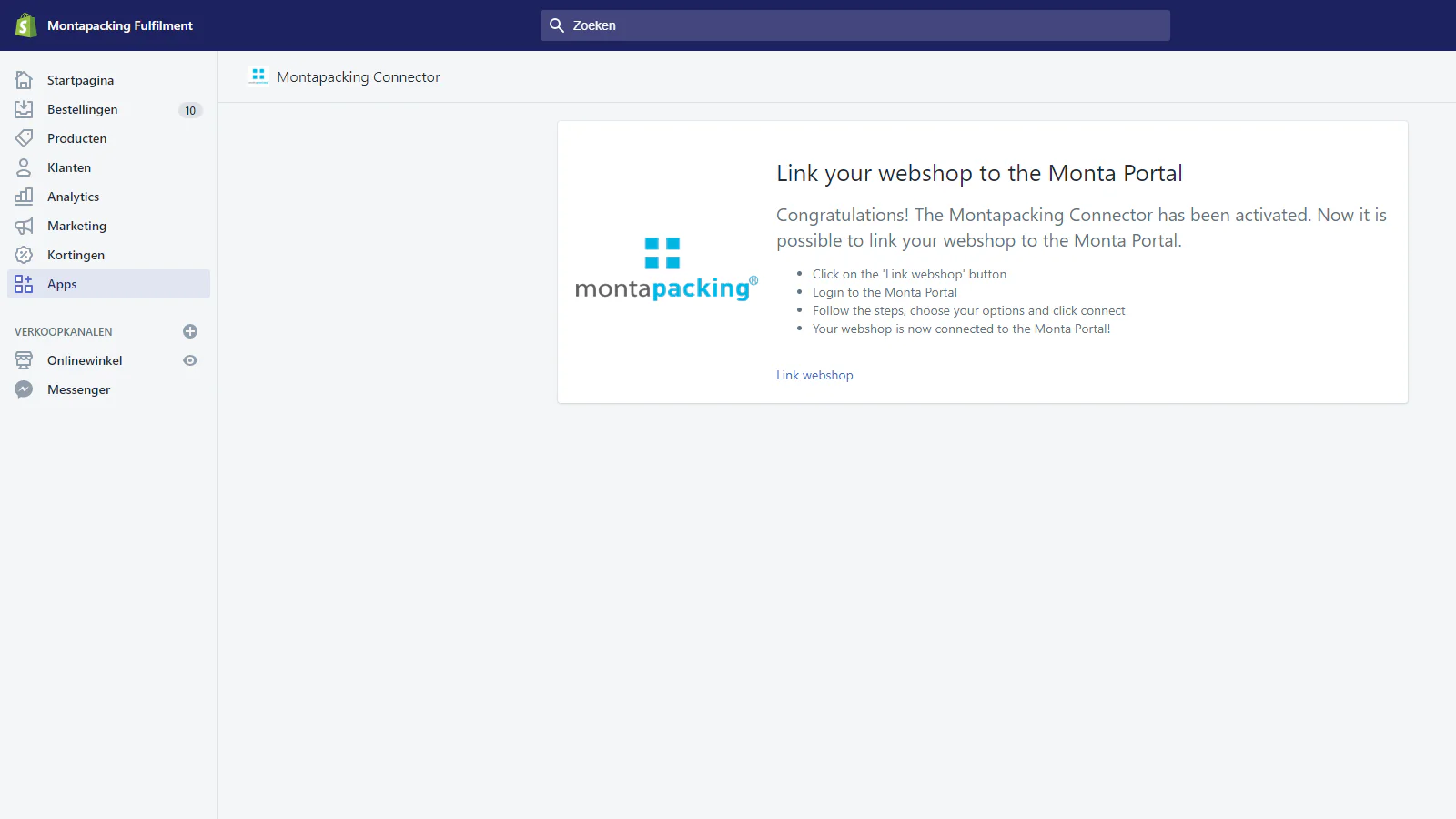 Monta 3PL integration