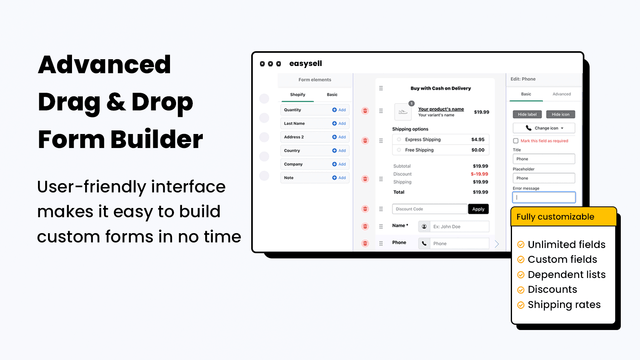 Tyslo EasySell - Advanced order form builder