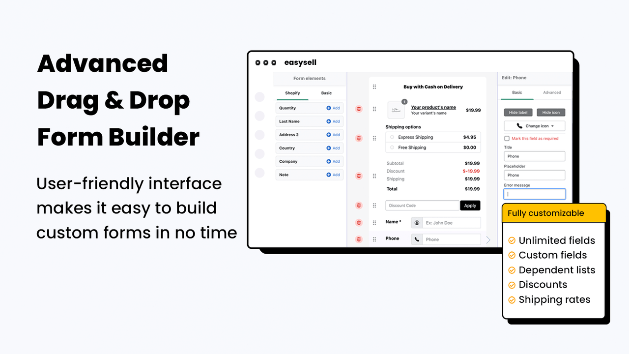 Tyslo EasySell - Advanced order form builder