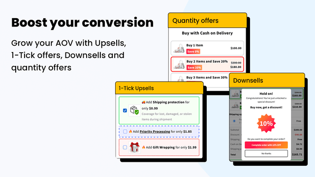 Post purchase Upsells