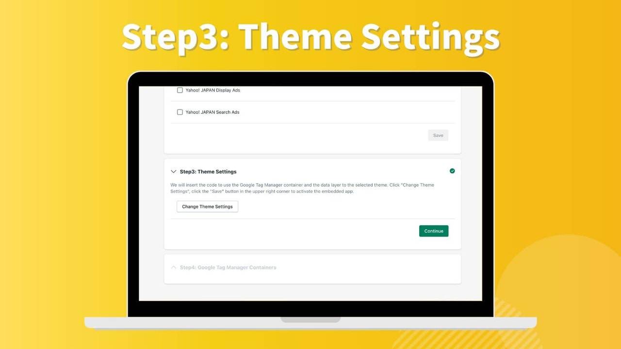 Pafit Tag Management for GTM Step3 Theme Settings