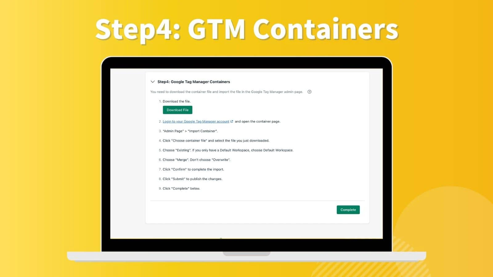 Pafit Tag Management voor GTM Stap4 GTM Containers