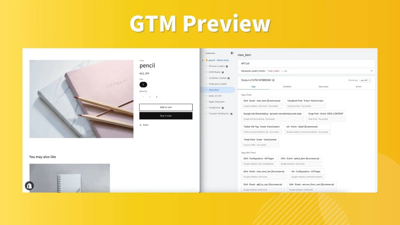 Pré-visualização GTM do Pafit Tag Management para GTM