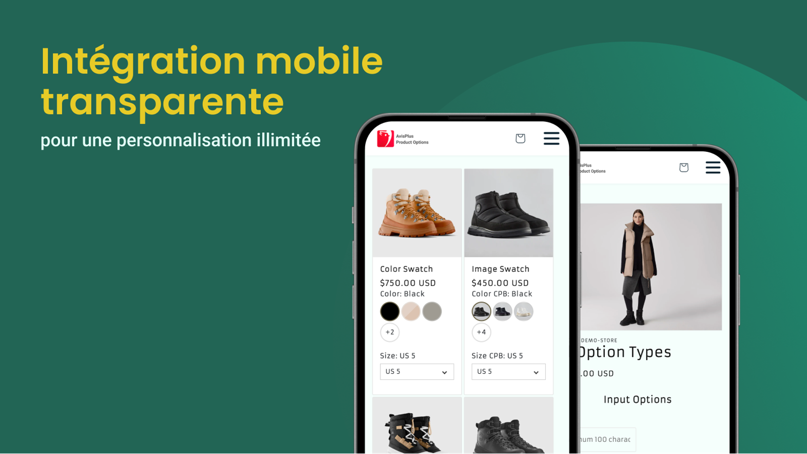 parfaitement intégré à la vue et aux fonctionnalités mobiles