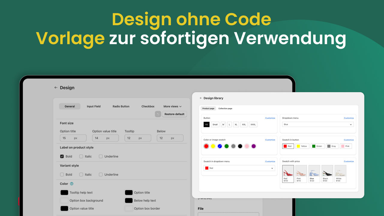 Mühelose Anpassung ohne Code