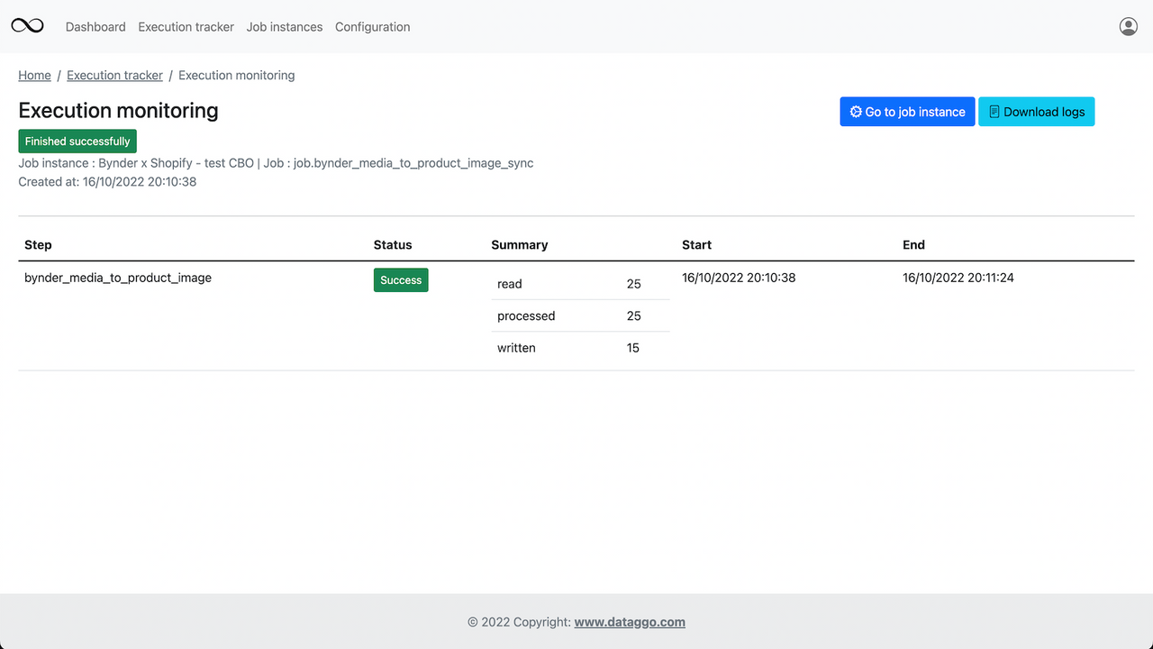 Interface de monitoramento