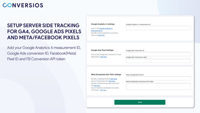 Configurações para GA4, Meta Conversions API & Google Ads Conversions