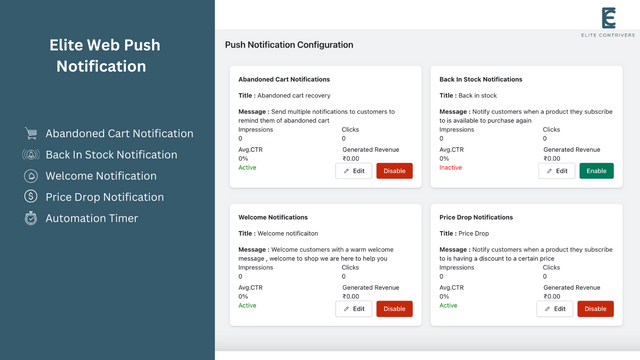 konfigurer automatiseringsnotifikation