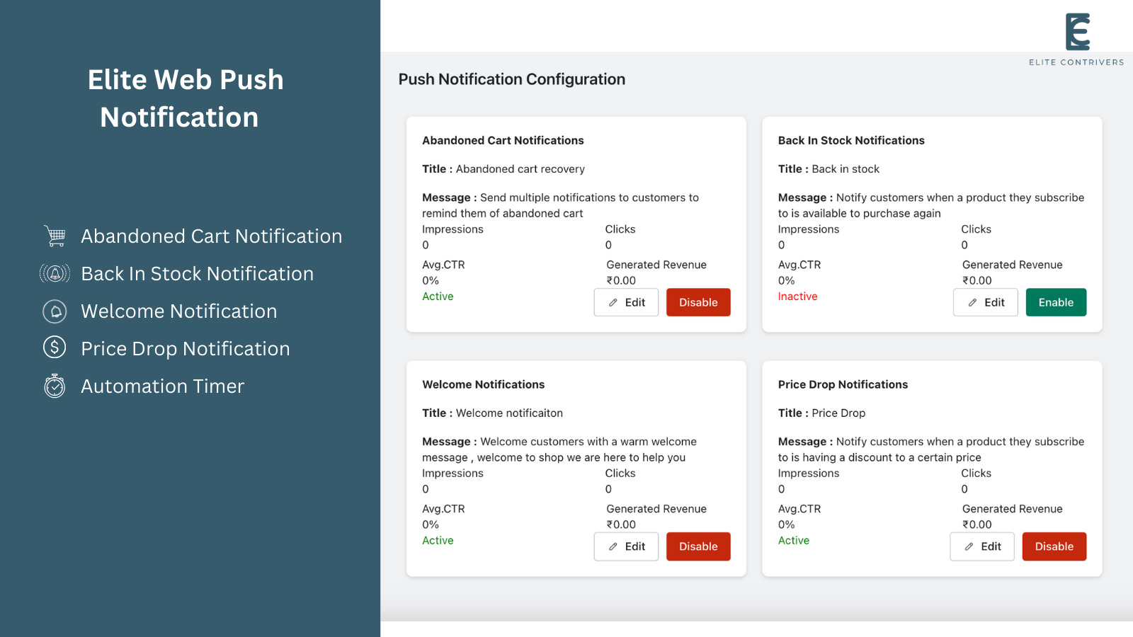 konfigurer automatiseringsnotifikation