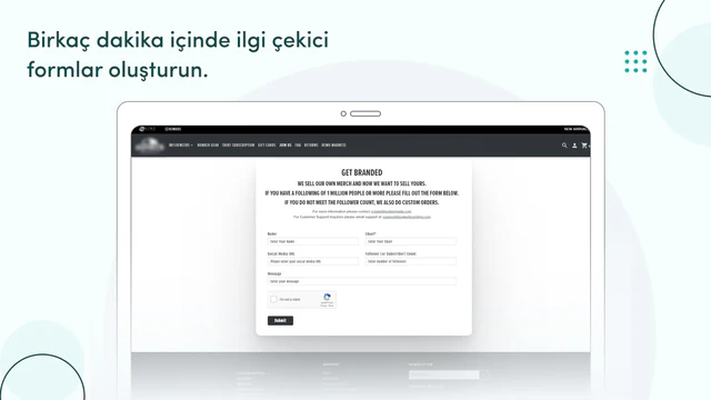 Dosya yüklemeleri ile basit form oluşturma sağlıyoruz.