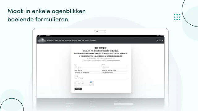 Wij bieden eenvoudige formulier creatie met file uploads.