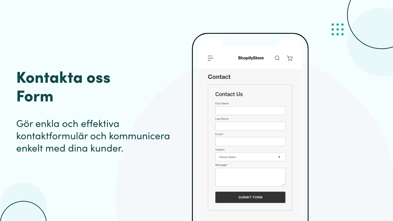 Kontakta oss Form