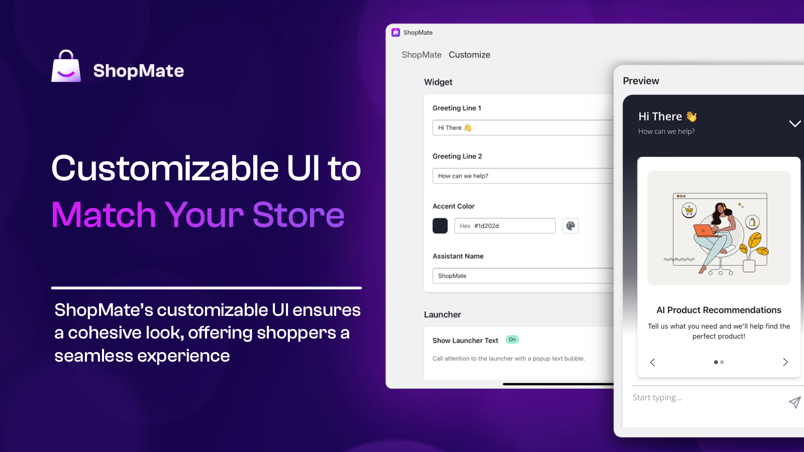 App-Funktion - Anpassbare Benutzeroberfläche, die zu Ihrem Shop passt