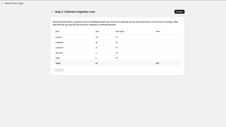 Skemify ‑ Wix Woo Migration Screenshot