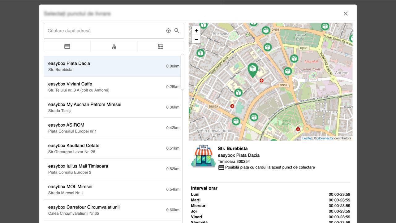Collect points widget map