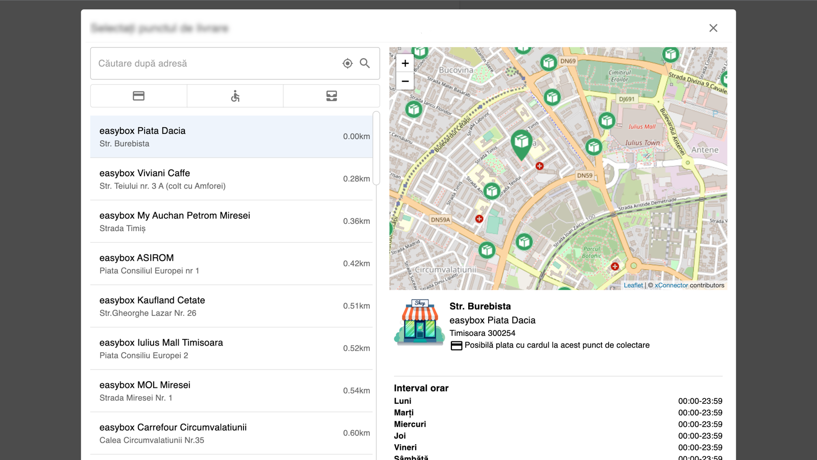 Collect points widget map