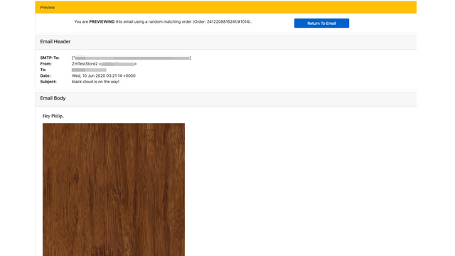 Preview your email templates, including images and short_codes