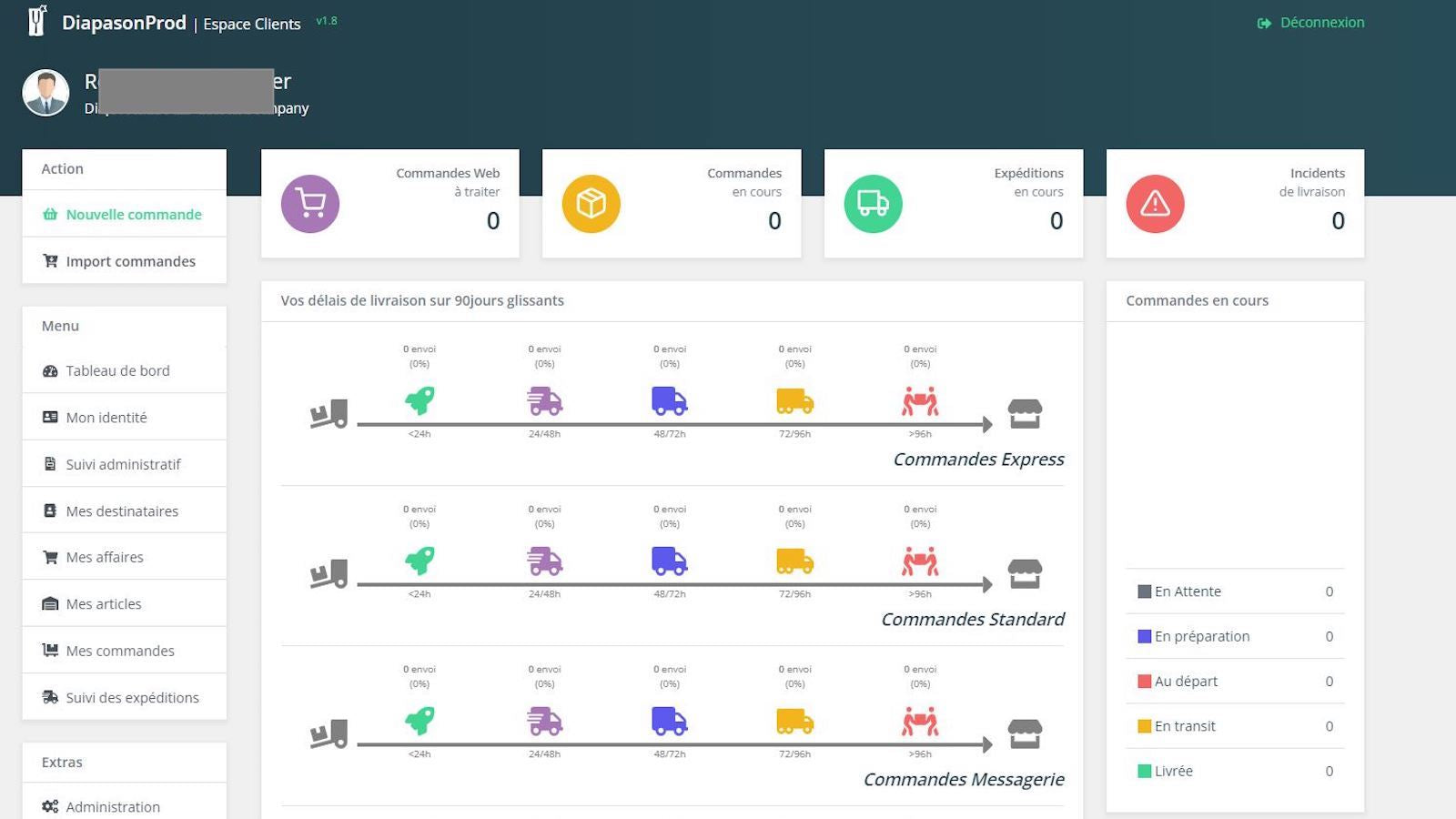 Diapason Logistique Screenshot